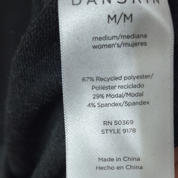 Danskin Black Long Sleeve Sweatshirt Size Medium - Picture 3 of 6